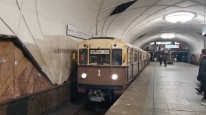 Перегонка Ретропоезда Московского метро из депо ТЧ-2 Сокол в депо ТЧ-1 Северное. 16.01.2025