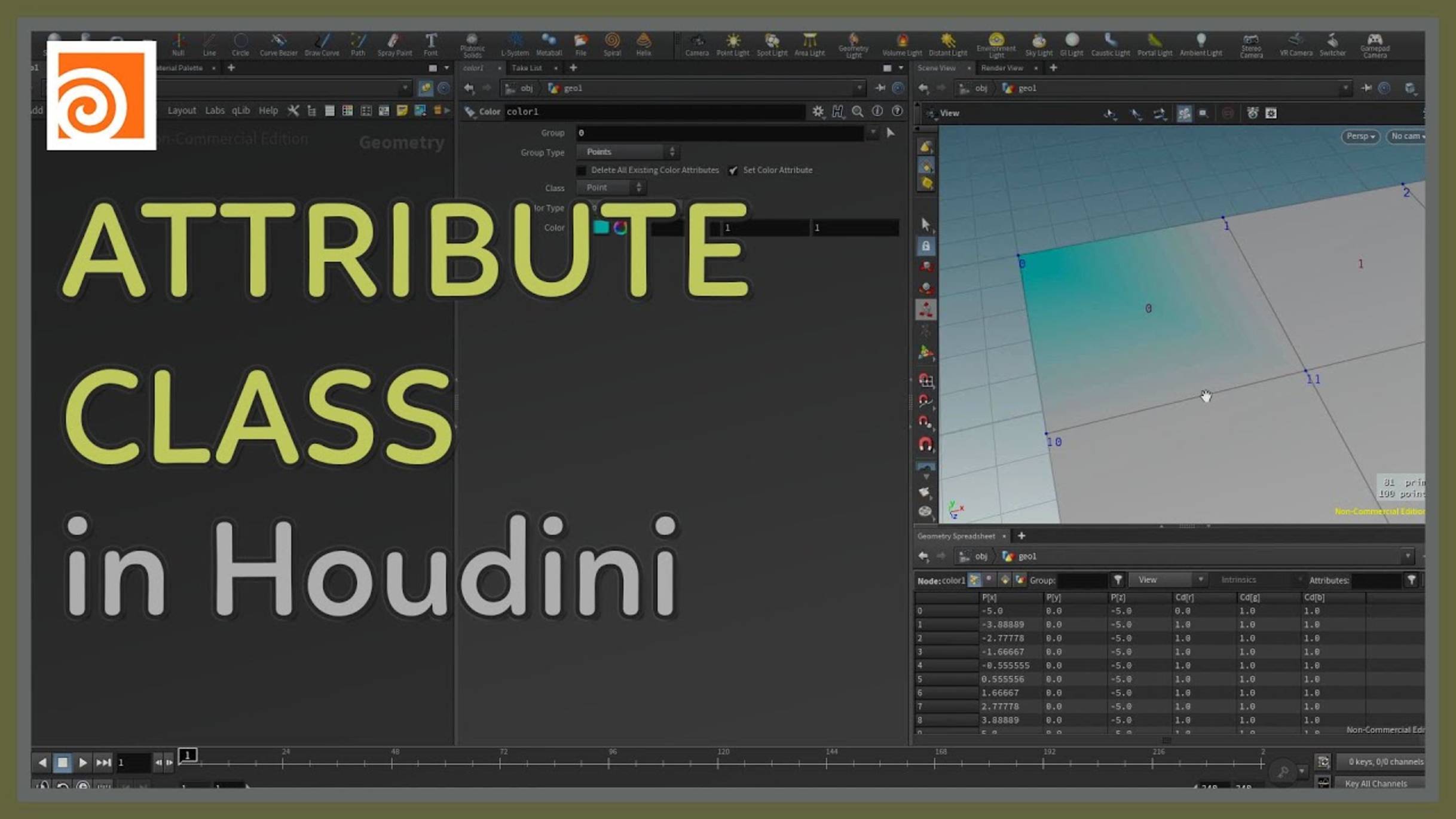 48 Attribute Class in Houdini смотреть онлайн
