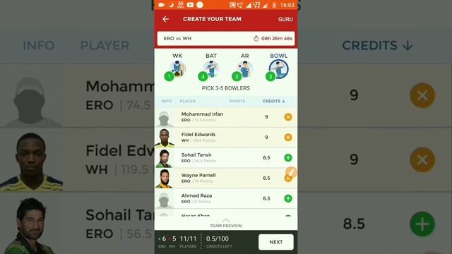 ||WH vs ERO Eliminator match dream 11|| wh vs ero dream 11eliminator || смотреть онлайн