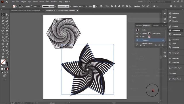 How To Use Transform & Distort Tool Effect In Illustrator || Spiral Design In Illustrator смотреть онлайн