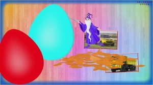 Спецтехника для малышей! Учим названия и звуки! Яйца с сюрпризами! Развивающий мультик