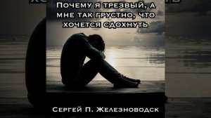 "Почему я трезвый, а мне так грустно, что хочется сдохнуть"
Сергей П. Железноводск