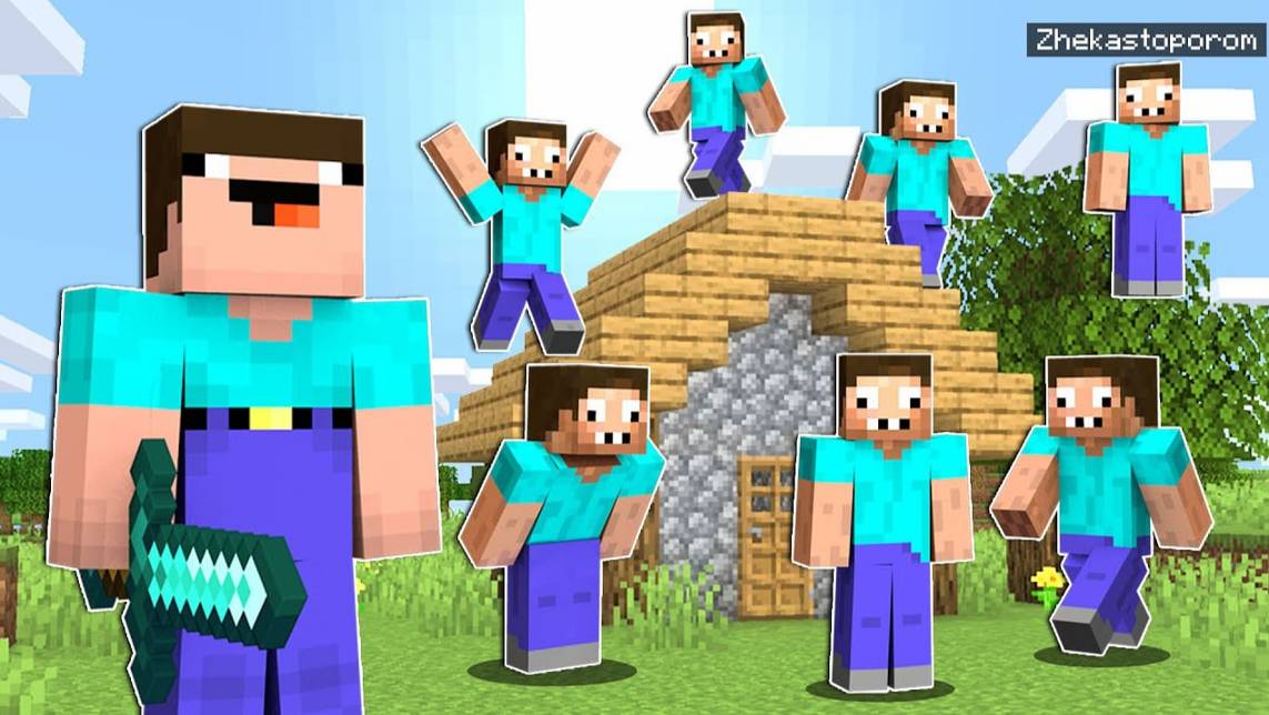 📹 НУБ ИЩЕТ НАСТОЯЩЕГО ПРО СРЕДИ 1000 КЛОНОВ В ПРЯТКИ МАЙНКРАФТ ! НУБИК И ТРОЛЛИНГ В MINECRAFT → смотреть онлайн