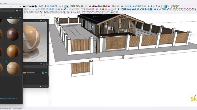 Моделирование и визуализация частного дома в SketchUp + V-Ray (Time-Laps) смотреть онлайн
