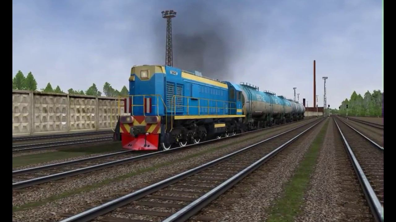 Russian locomotive TEM15 017 in Open Rails смотреть онлайн