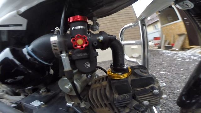 Увеличиваем мощность на Альфа 110 сс. Установка карбюратора nibbi pe 26 на 170 кубов + радиатор охл. смотреть онлайн