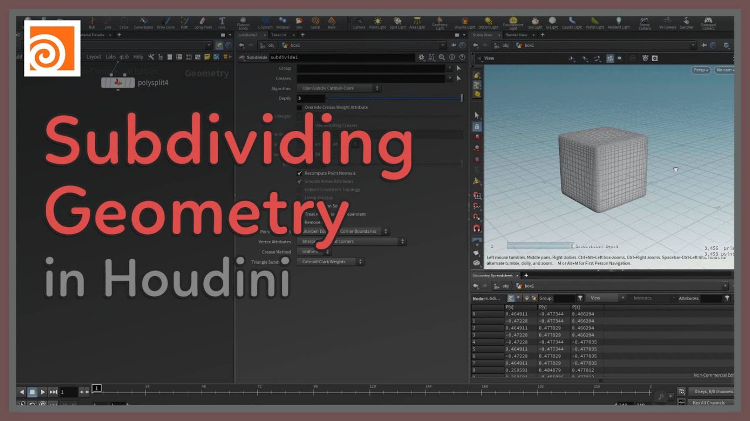 27 Subdividing Geometry in Houdini смотреть онлайн