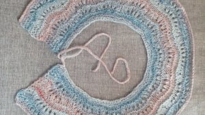 Ажурный воротничок на спицах