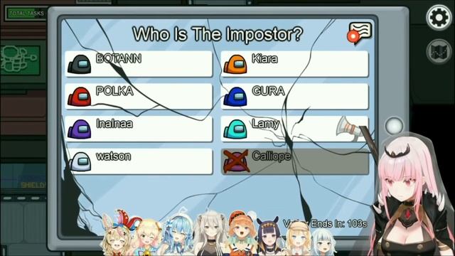 【ENG Sub】Everytime Calliope dies – Hololive Among Us смотреть онлайн