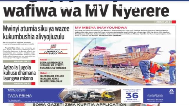 MAGAZETI YA LEO JUMANNE TAR 2,10,2018 смотреть онлайн