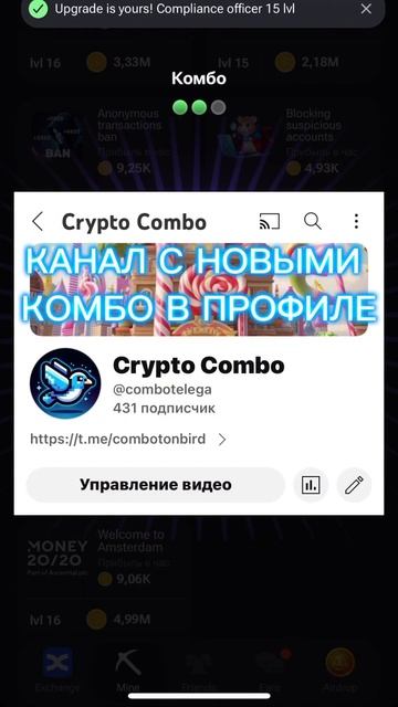 Новое комбо в Hamster Kombat 29.06.2024 #toncoin #криптовалюта #хомяк смотреть онлайн