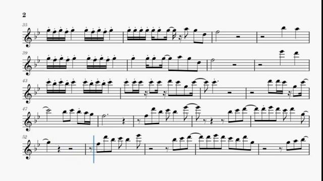 Un_AltraTe (Eros Ramazzotti) Eb Alto Sax Sheet Music Score(360P) смотреть онлайн