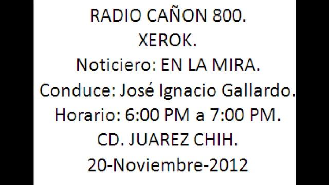 En la mira 20-Noviembre-2012 Entrevista смотреть онлайн
