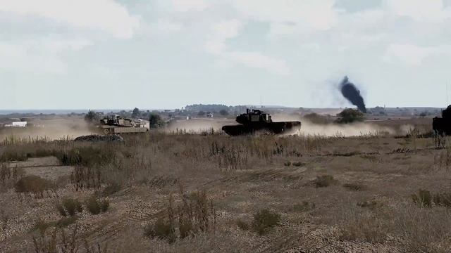 Russian Armored Vehicle Convoy Destroyed by US M1 Abrams Tanks. in Marinka This is what happened смотреть онлайн