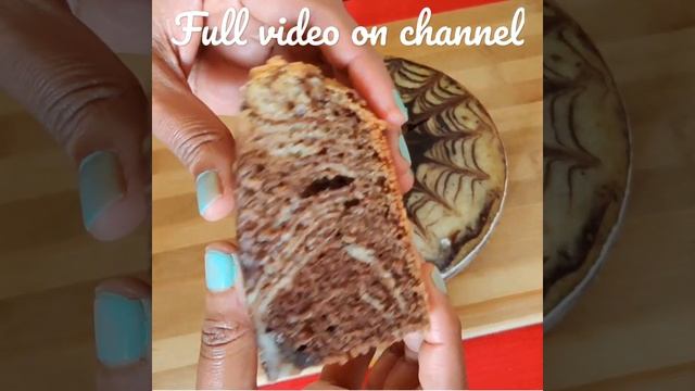 Eggless Marble/Zebra cake...Easy homemade cake with no baking trays, spoons or oven! смотреть онлайн