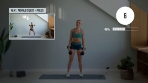 40 минут. HiiT тренировка. Все упражнения стоя, с гантелями, на все тело. От #growingannanas