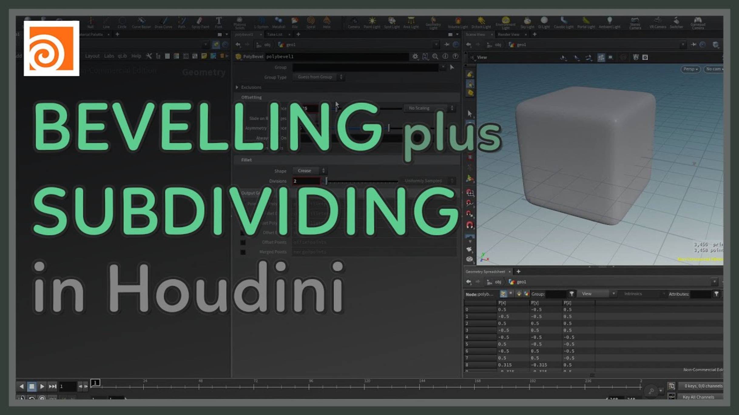 46 Bevelling plus Subdividing in Houdini смотреть онлайн