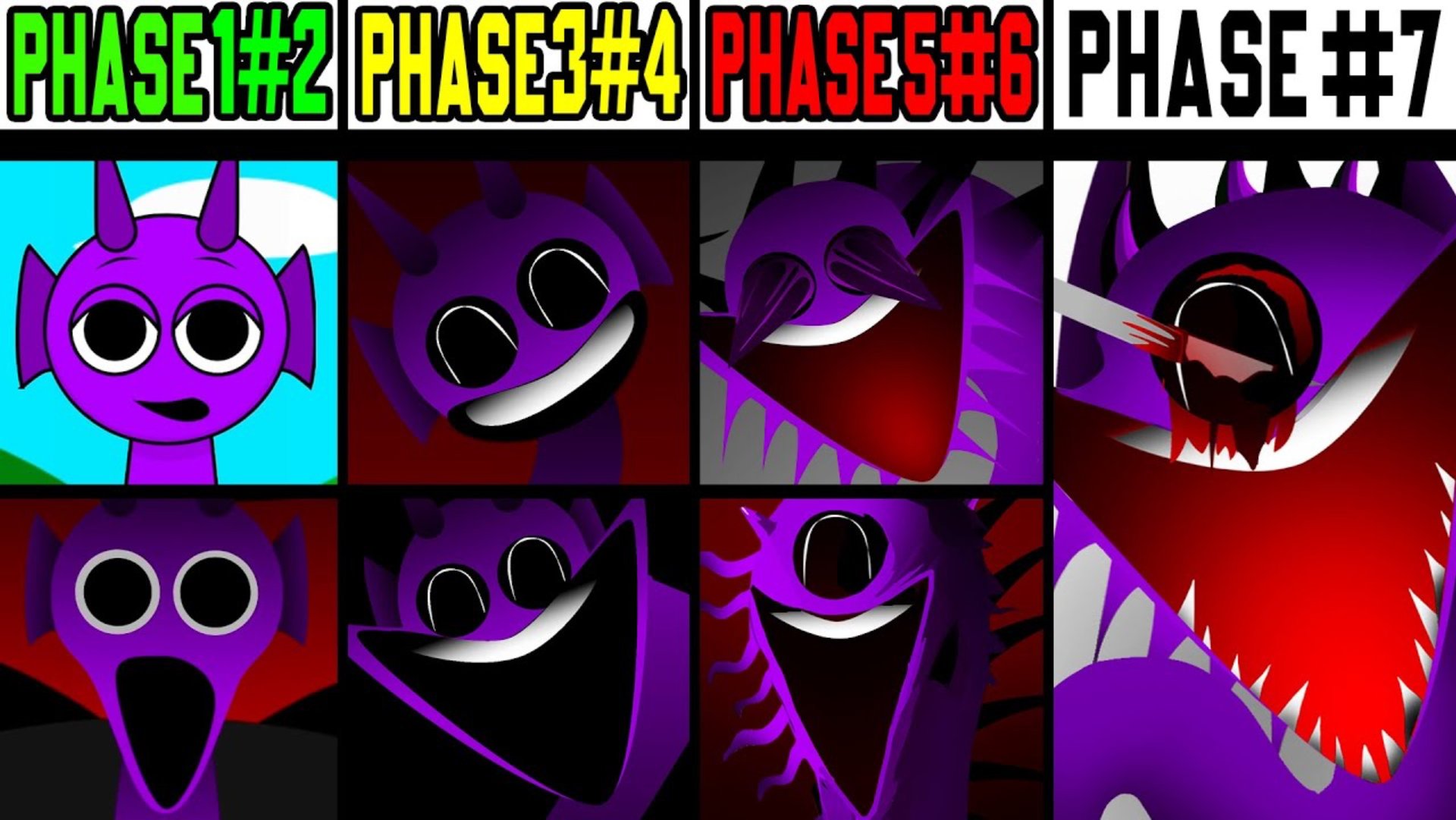 Phase 1 VS Phase 2 VS Phase 3 VS Phase 4 VS Phase 5 VS Phase 6 VS Phase 7 in Incredibox Sprunki! смотреть онлайн