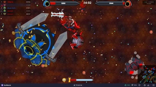 EVOWARS. EVO WARS IO LEVEL 38/38. EVO WARS IO LEVEL 40. SEVERAL REGULATIONS.