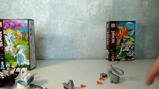 расспаковка минифигурок НИНДЗЯГО змеи vs скелеты смотреть онлайн