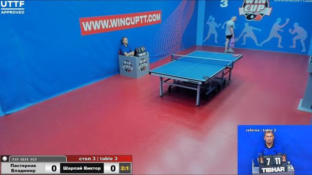 Пастернак Владимир 3-2 Шарпай Виктор Восток 3 WINCUP 04.08.21 Прямая трансляция Зал 3 смотреть онлайн