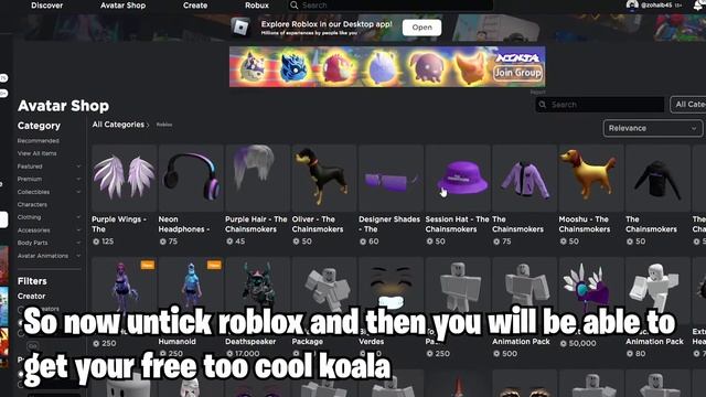 How To Get This Free Accessory! | Too Cool Koala | (Roblox) смотреть онлайн