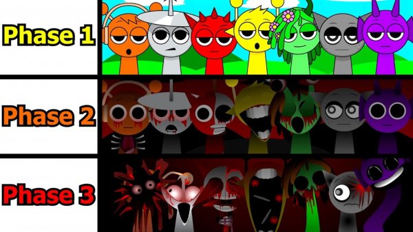 Incredibox Sprunki Mix: Phase 1 VS Phase 2 VS Phase 3 СПРУНКИ ИНКРЕДИБОКС
