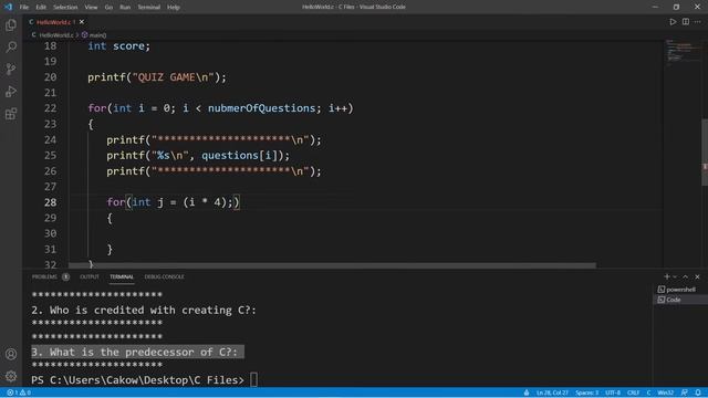 C quiz game 💯 смотреть онлайн