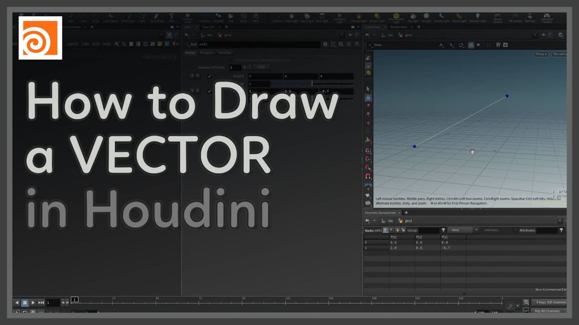 57 How to Draw a Vector in Houdini смотреть онлайн