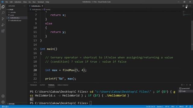 C ternary operator ❓ смотреть онлайн