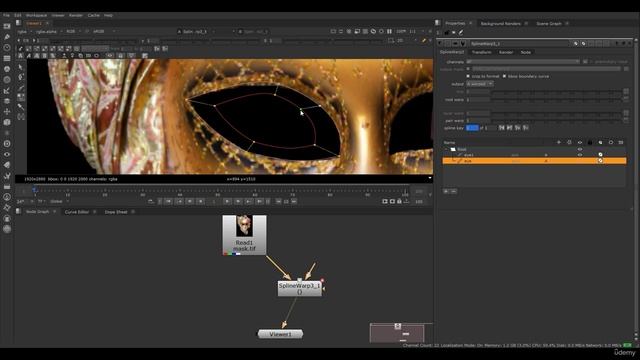 12-4 -spline warp node