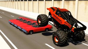 Монстр Трак vs Машины - BeamNG.drive игра про машины