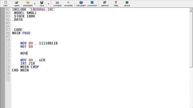 Assembly Language Tutorial Bangla EMU8086 - 17 - Logical Operator Not Keyword - বাংলা смотреть онлайн