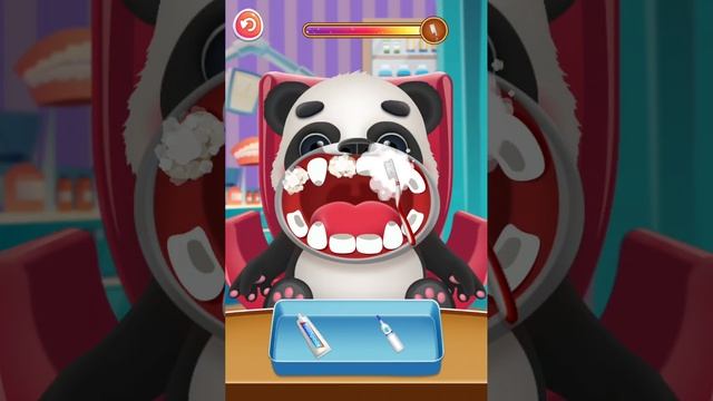 У Пандочки болят зубки, давайте быстрее вылечим её! Игры для детей. Увлекательное обучение. Мультик смотреть онлайн