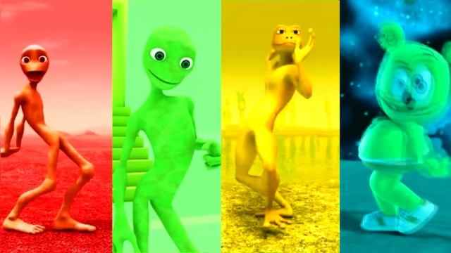 Color Dance Challenge Dame Tu Cosita Vs Palita Vs El Tiger - Me Kemaste Vs  Alien Green , Gummy Bea