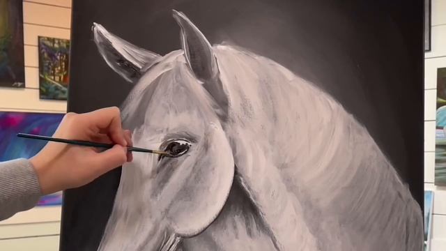 TIME LAPSE VERSION of a UNICORN “Believe” acrylic смотреть онлайн