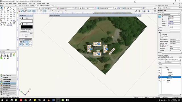 Vectorworks Tutorial Basic 11: site model creation, property line, solar shadow; смотреть онлайн