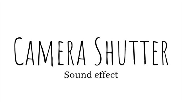 Camera Shutter Sound Effect смотреть онлайн