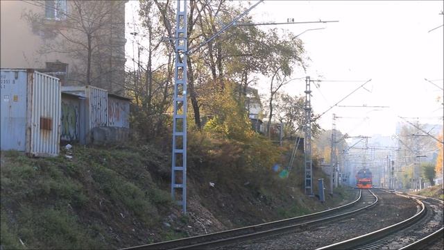 【ロシア】 ウラジオストクで撮り鉄　エレクトリーチカ　Elektrichka, Vladivostok Russia　Электропоезд Владивосток　(2017.10) смотреть онлайн