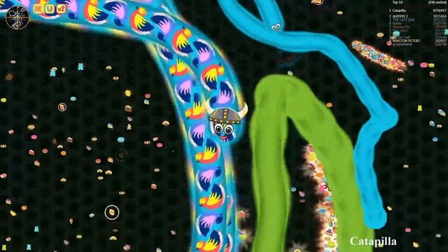 Wormate.io Gameplay Tiny Immortal Snake vs Biggest Snake смотреть онлайн