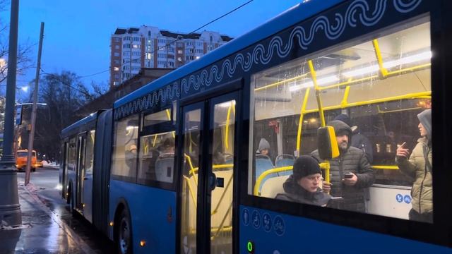 Автобус ЛиАЗ-6213.65 следует по маршруту 59 ”Карачарово - м. Электрозаводская - Карачарово” смотреть онлайн