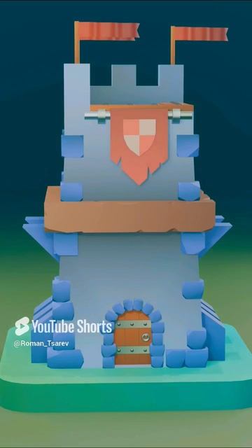 3D башня в казуальном стиле для игры #shorts смотреть онлайн