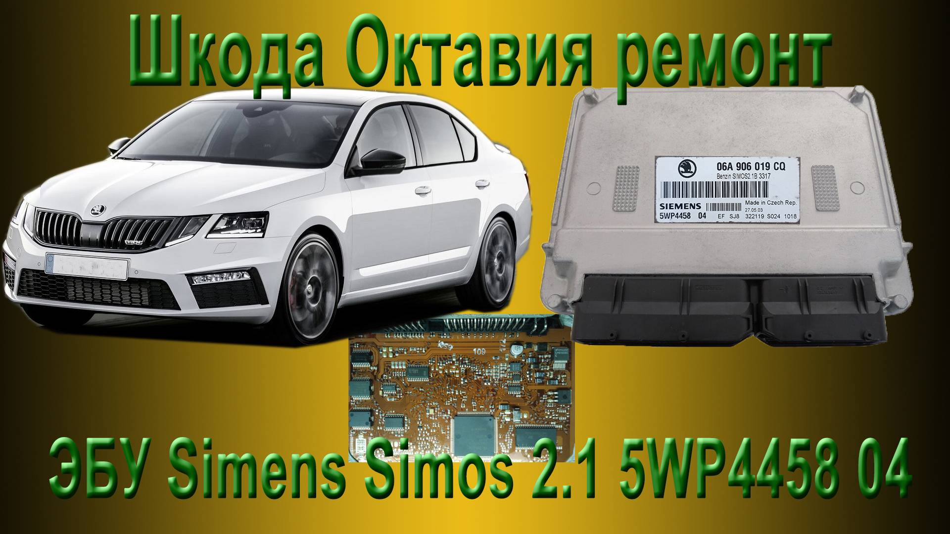 Шкода Октавия ремонт ЭБУ Simens Simos 2.1  5WP4458