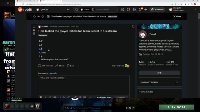 Gorgc reacts & guesses on Tims leaking initials for new Team Secret Roster смотреть онлайн