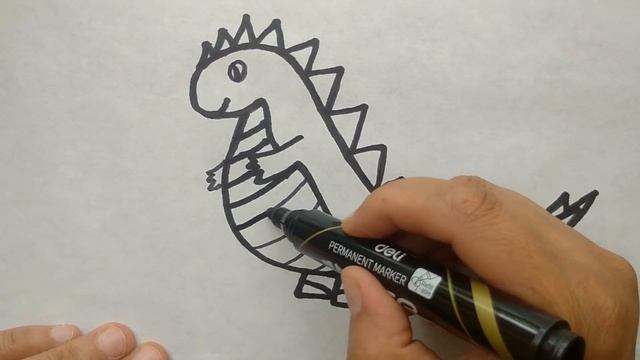 drawing a dinosaur for children /bolalar uchun dinozavr chizish/رسم ديناصور للاطفال смотреть онлайн