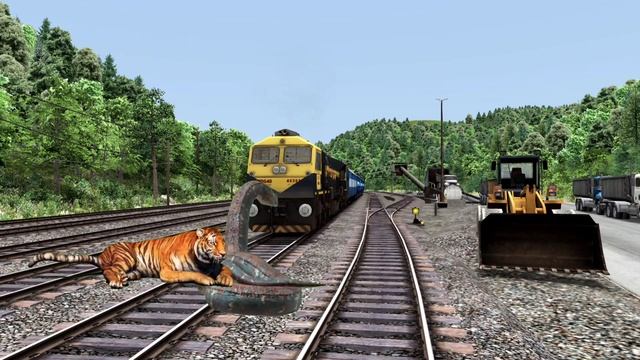 Anaconda and Tiger big Fight on Track And Stops The Train Escapes In Train Simulator | FUNNY VIDEO смотреть онлайн