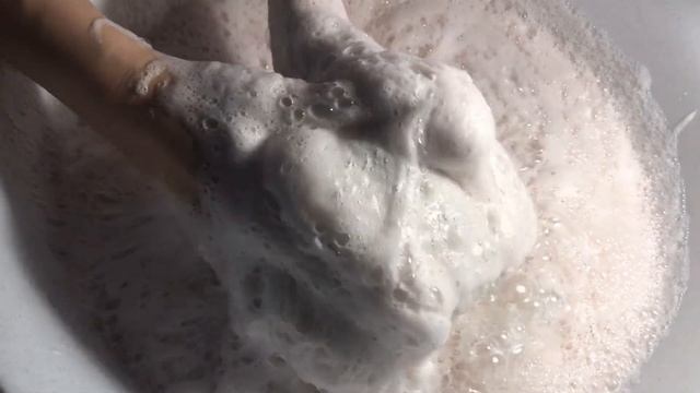 ASMR/Soap Gel (soaked Soap), Sponge Squeezing, Sponge Rinsing