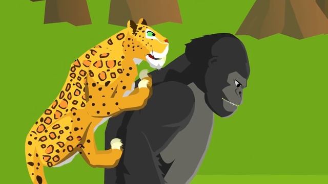 Gorilla vs Leopard | Animal Tournament [S1] | Animal Animation смотреть онлайн