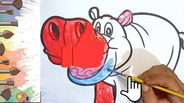 How to draw hippopotamus | Сурет салу гипопотамус | Bolalar uchun begemot rasm chizish | draw toys смотреть онлайн