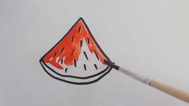 How to draw watermelon Сурет салу Қарбыз смотреть онлайн